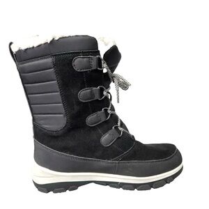 All in Motion Black and White Winter Boots